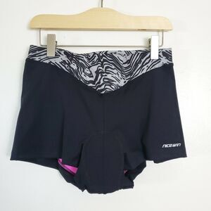 Nice Win Cycling Women's Biking Shorts Medium Black Padded Quick Dry Gym Workout